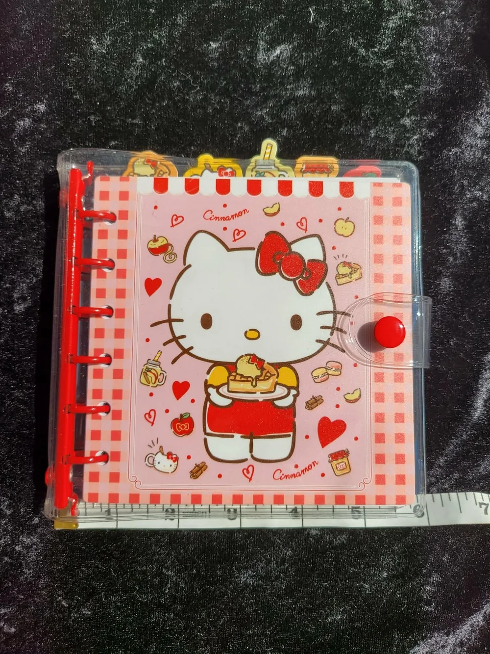 Sanrio Hello Kitty Pink Notebook Mini-binder Journal with Red Accents